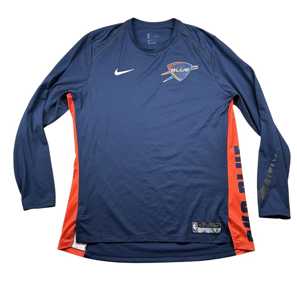 Nike OKC Blue Basketball Shirt Mens XL  Minor League Dri Fit Oklahoma City Blue